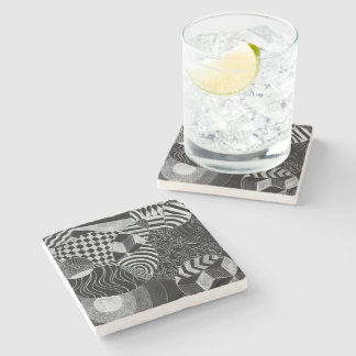 Posavasos De Piedra Patrón de Doodle