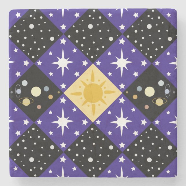 Posavasos De Piedra Patrón de espacio (Anverso)