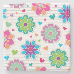 Posavasos De Piedra Patrón de flor