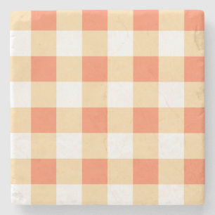 Posavasos De Piedra Patrón de Gingham