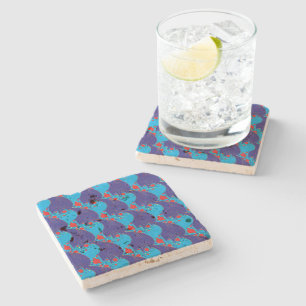 Posavasos De Piedra Patrón de gotas de arcoiris modernas y abstractas 