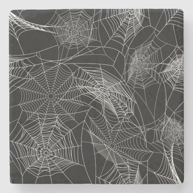 Posavasos De Piedra Patrón de Halloween (Anverso)