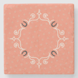 Posavasos De Piedra Patrón de herradura equestriana afortunada