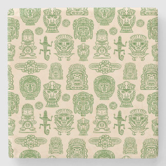Posavasos De Piedra Patrón de inspiración azteca