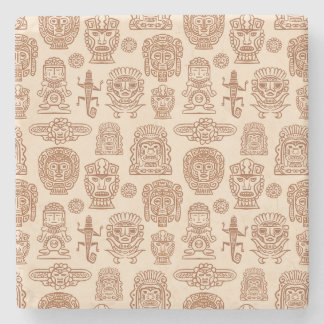 Posavasos De Piedra Patrón de inspiración azteca
