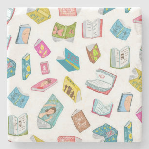 Posavasos De Piedra Patrón de libro