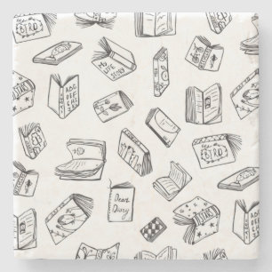 Posavasos De Piedra Patrón de libro