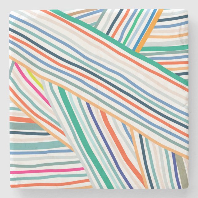 Posavasos De Piedra Patrón de línea (Anverso)