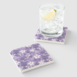 POSAVASOS DE PIEDRA PATRÓN DE LUAU TIKI (PURPLE)