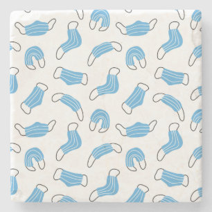 Posavasos De Piedra Patrón de máscara médica