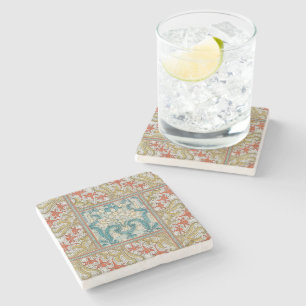 Posavasos De Piedra Patrón de Narciso Art Nouveau Antiguo Verneuil