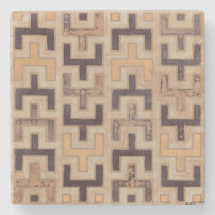 Posavasos De Piedra Patrón de paño de lodo africano decorativo