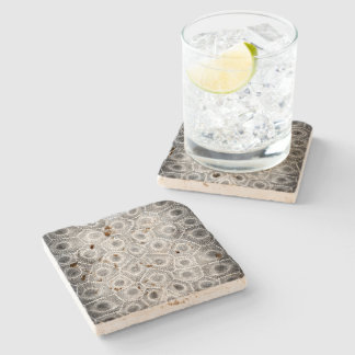Posavasos De Piedra Patrón de piedra de Petoskey