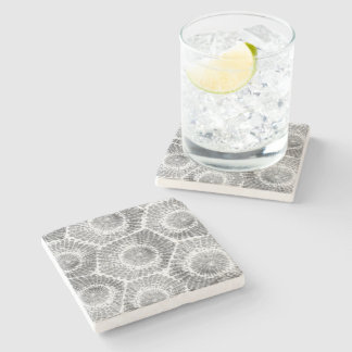 Posavasos De Piedra Patrón de piedra de Petoskey