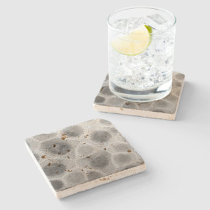 Posavasos De Piedra Patrón de piedra de Petoskey
