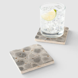 Posavasos De Piedra Patrón de piedra de Petoskey