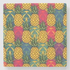 Posavasos De Piedra Patrón de Piña