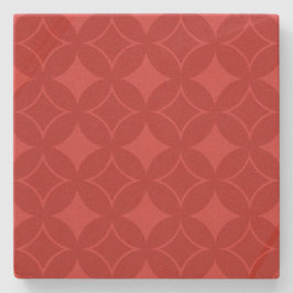Posavasos De Piedra Patrón de shippo rojo