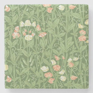 Posavasos De Piedra Patrón de Sweet Pea de William Morris Botánico Vin