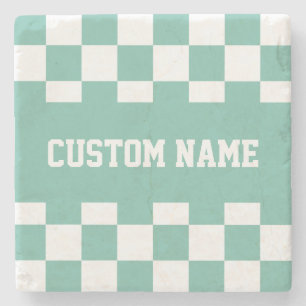 Posavasos De Piedra Patrón de tablero de cheques