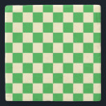 Posavasos De Piedra Patrón de tablero de cheques retro verde fuera bla<br><div class="desc">Diseño Guay fresco de estampado a cuadros,  decoración moderna de diseño interior para casa,  sala de estar,  sala de guardería,  habitación para niños. Cortinas coloridas a cuadros,  alfombra,  estuche de teléfono. Idea de diseño de tendencia de los años 70 y 60. Verificadores blancos verdes y silenciosos</div>