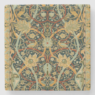 Posavasos De Piedra Patrón de tapiz del bosque de William Morris: Vint