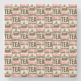 Posavasos De Piedra PATRÓN DE TÉ DE CAFÉ, escayola de piedra