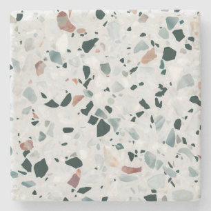 Posavasos De Piedra Patrón de Terrazzo abstracto moderno