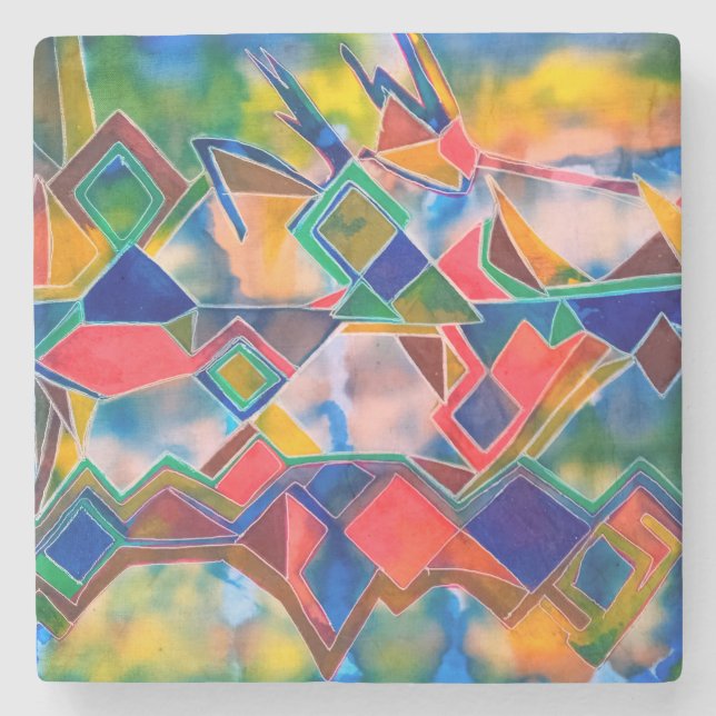 Posavasos De Piedra Patrón de tinta (Anverso)