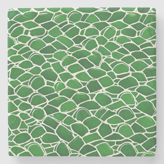 Posavasos De Piedra Patrón de trama de tortuga (Anverso)