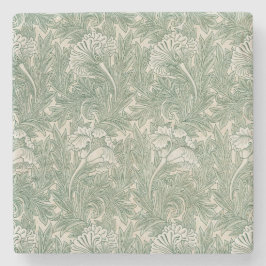 Posavasos De Piedra Patrón de tulipanes (por William Morris)