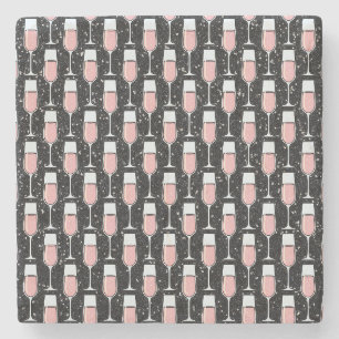 Posavasos De Piedra Patrón de Vino Rosado