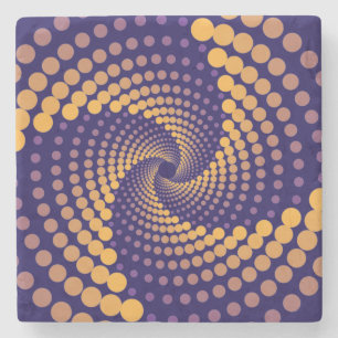 Posavasos De Piedra Patrón de vórtice espiral