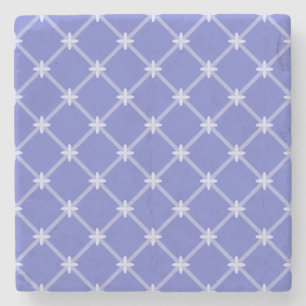 Posavasos De Piedra Patrón Diagonal Azul Medieval