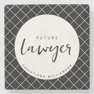 Posavasos De Piedra Patrón elegante de cheques de abogados futuros per
