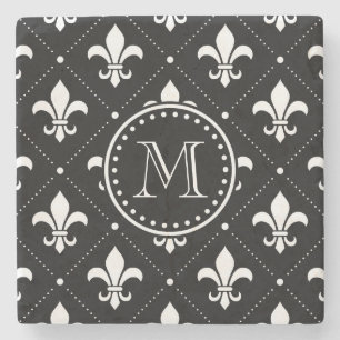 Posavasos De Piedra Patrón Fleur De Lis