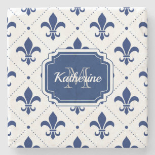 Posavasos De Piedra Patrón Fleur-de-lis