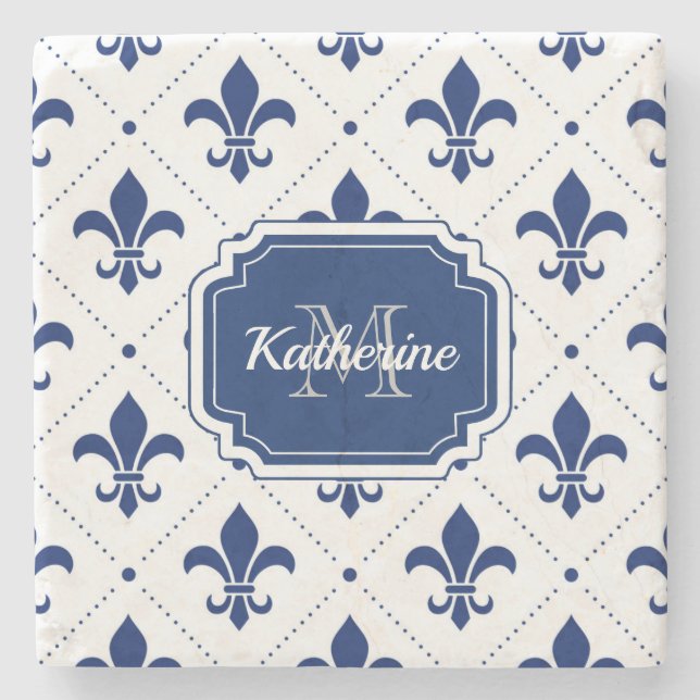 Posavasos De Piedra Patrón Fleur-de-lis (Anverso)