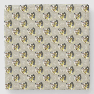 Posavasos De Piedra Patrón floral de arte moderno - vibrante y armonio