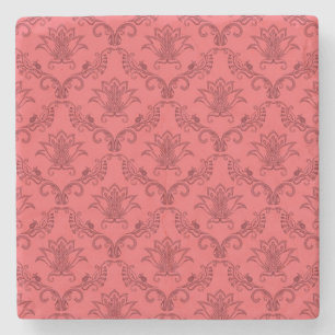 Posavasos De Piedra Patrón floral del amortiguador