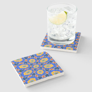 Posavasos De Piedra Patrón floral estético