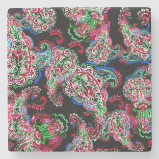 Posavasos De Piedra Patrón Floral Paisley, Origen Étnico.