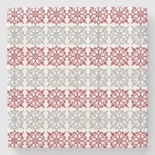 Posavasos De Piedra Patrón geométrico I del signo del SUN letón tradic