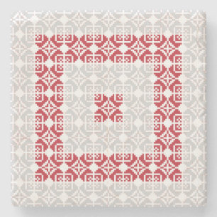 Posavasos De Piedra Patrón geométrico I del SUN matutino