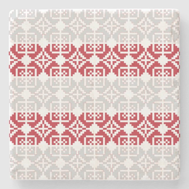 Posavasos De Piedra Patrón geométrico II del SUN matutino (Anverso)