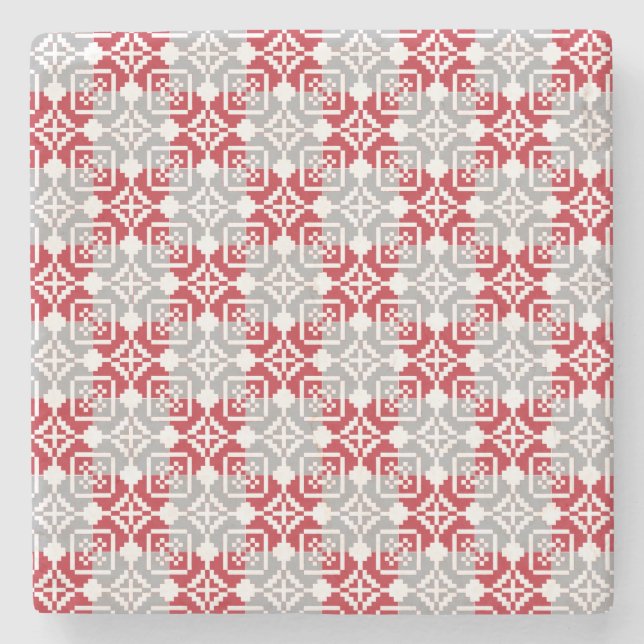 Posavasos De Piedra Patrón geométrico III del SUN matutino (Anverso)