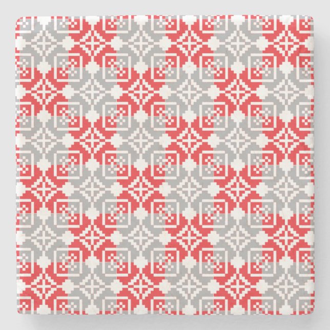 Posavasos De Piedra Patrón geométrico VI del SUN matutino (Anverso)