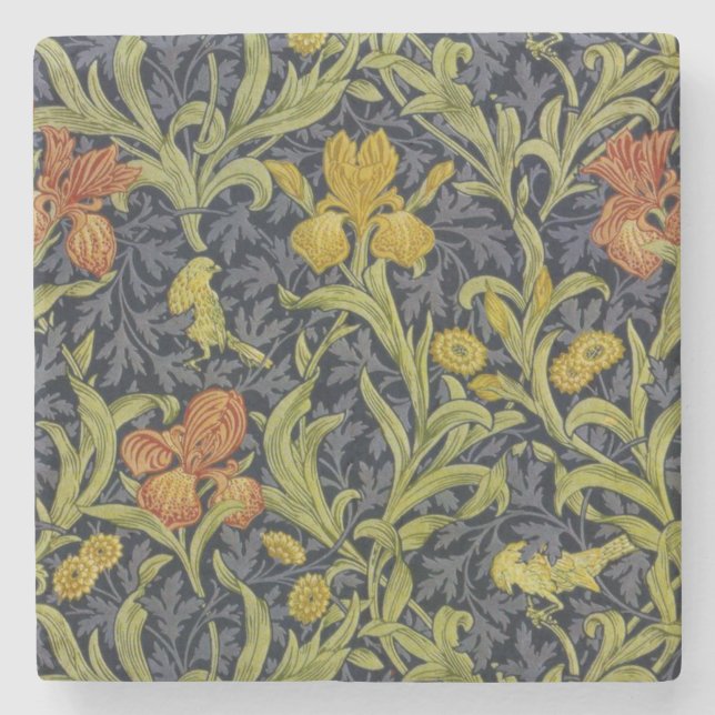 Posavasos De Piedra Patrón Iris (de William Morris) (Anverso)