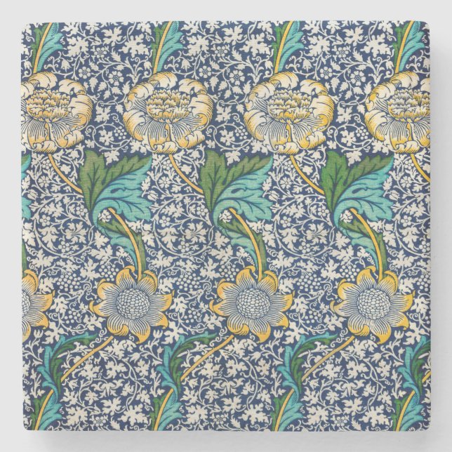 Posavasos De Piedra Patrón Kennet (de William Morris) (Anverso)