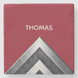 Posavasos De Piedra Patrón Metalizado elegante monogramado